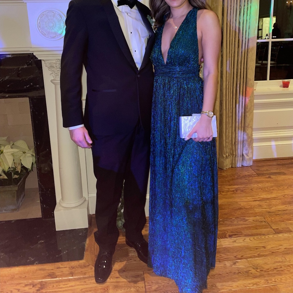 Blue Shimmery Formal Dress